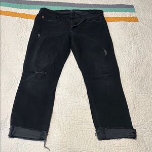 Hudson Jeans Women’s Black Distressed Boyfriend Jeans